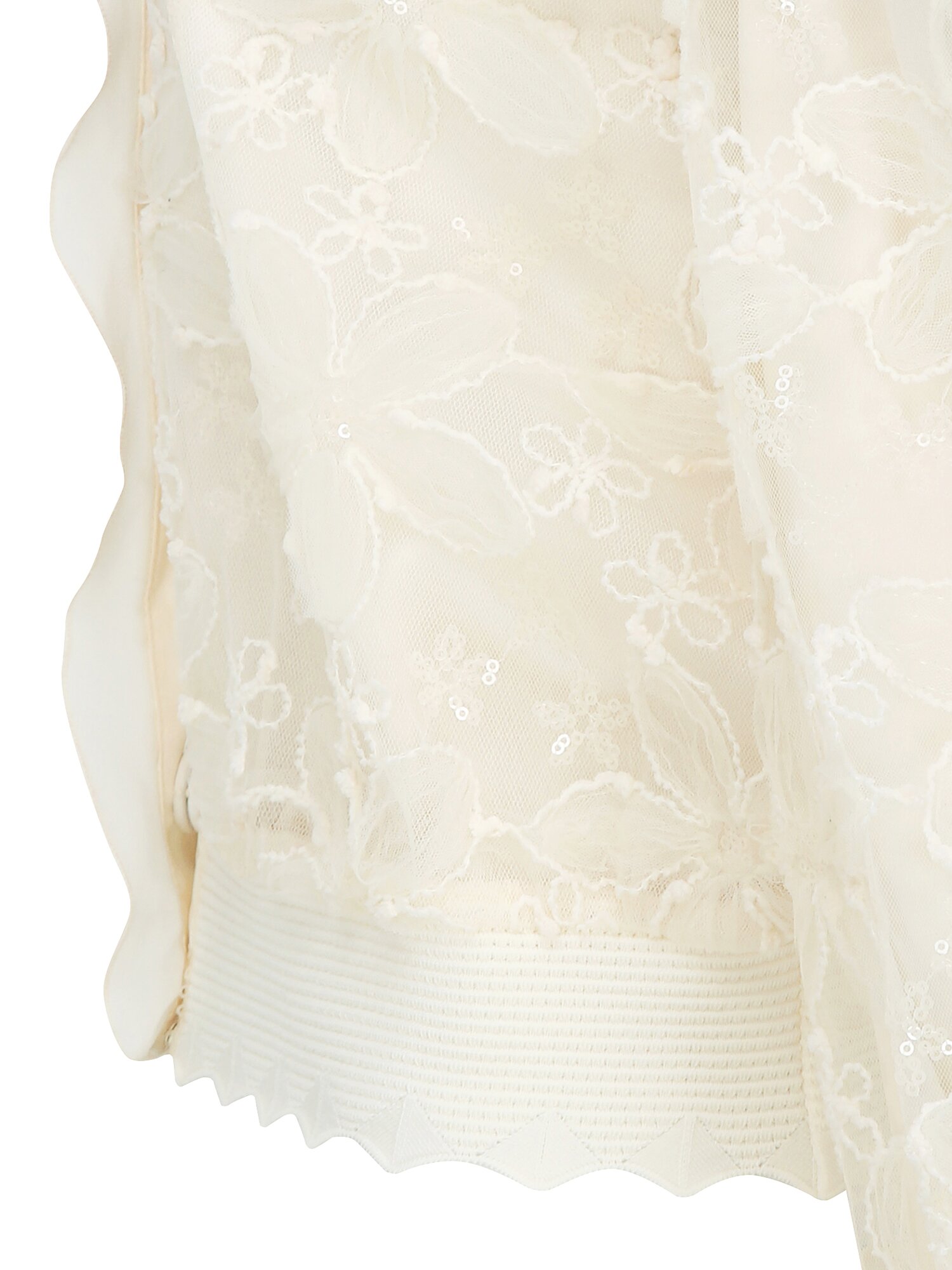 플라워 레이스 프릴넥 재킷 (CREAM)