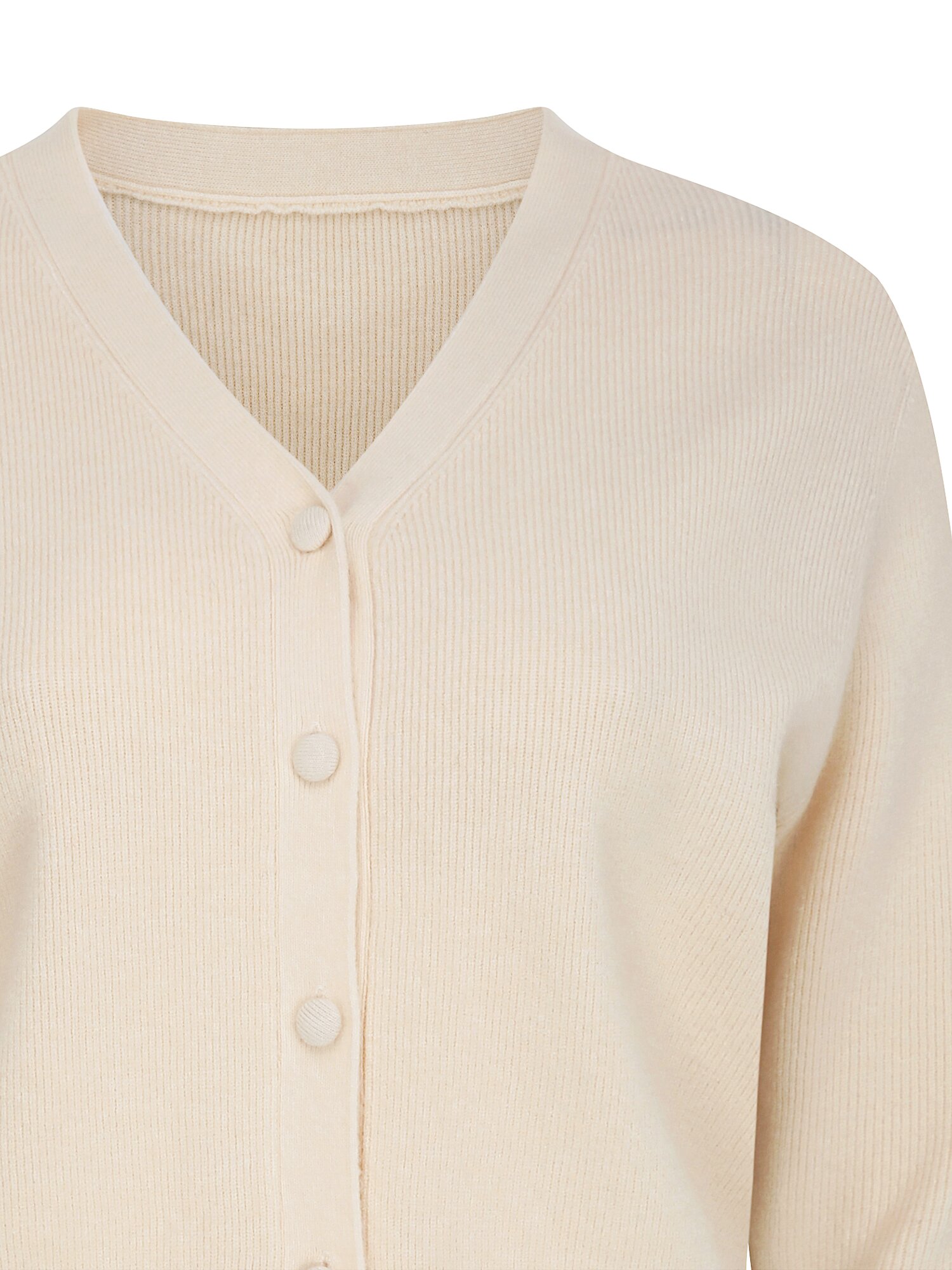 소프트 브이넥 크롭 가디건 (LIGHT BEIGE)