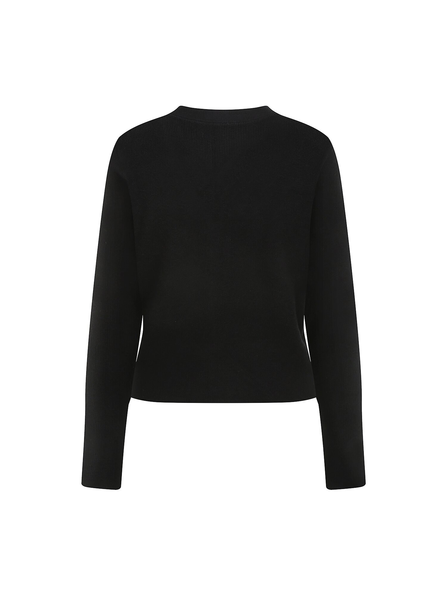 소프트 브이넥 크롭 가디건 (BLACK)