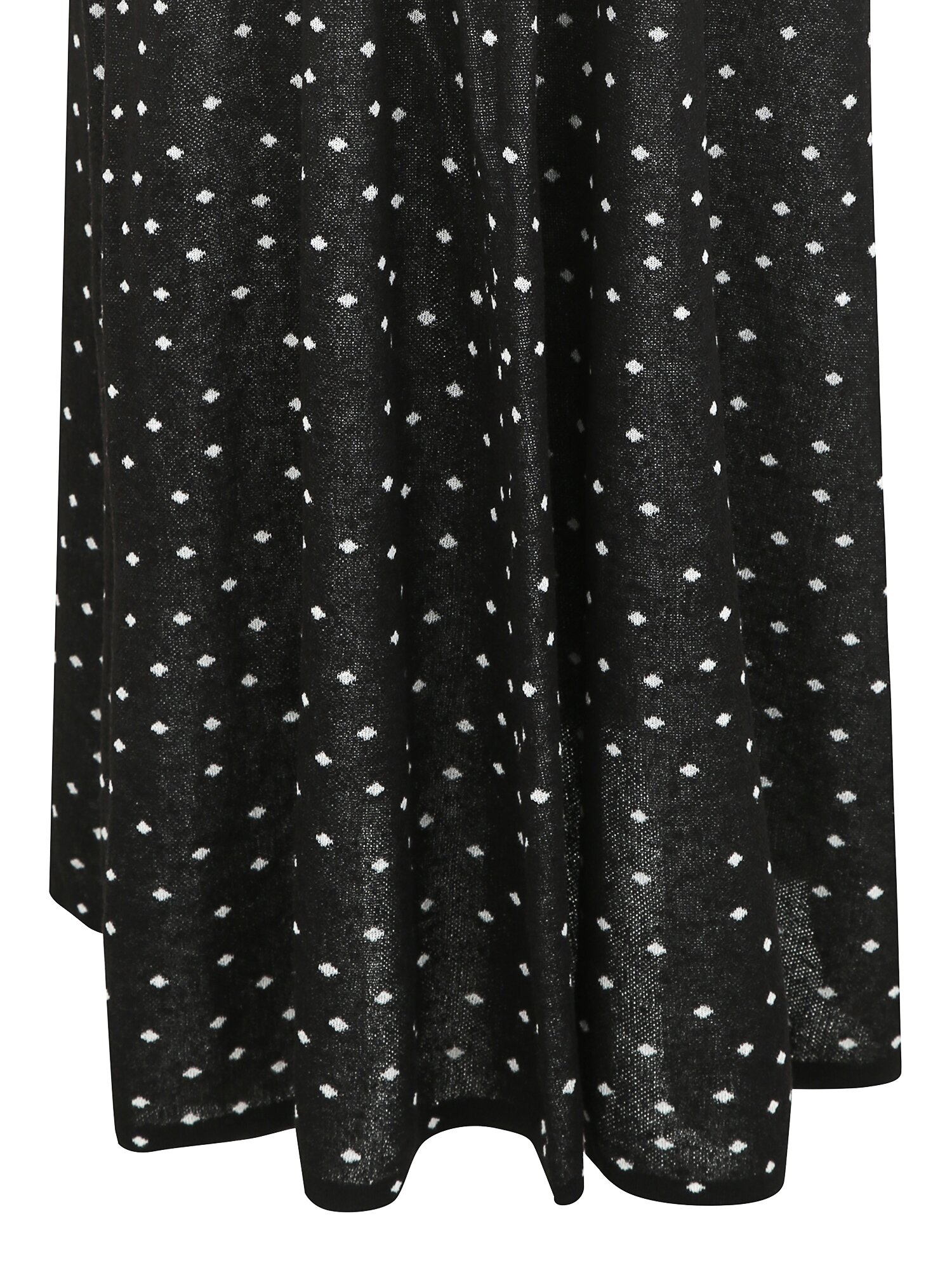 린넨 도트 밴딩 니트 스커트 (BLACK)