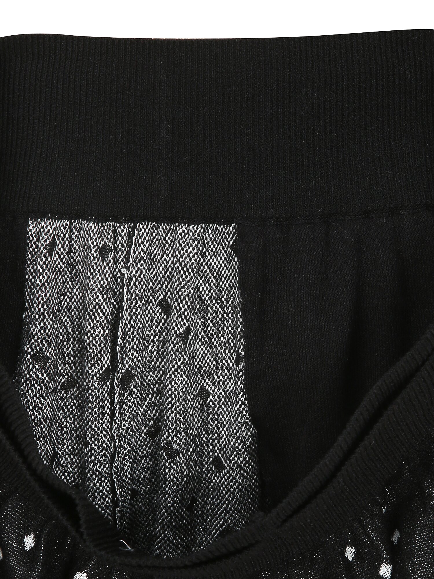 린넨 도트 밴딩 니트 스커트 (BLACK)