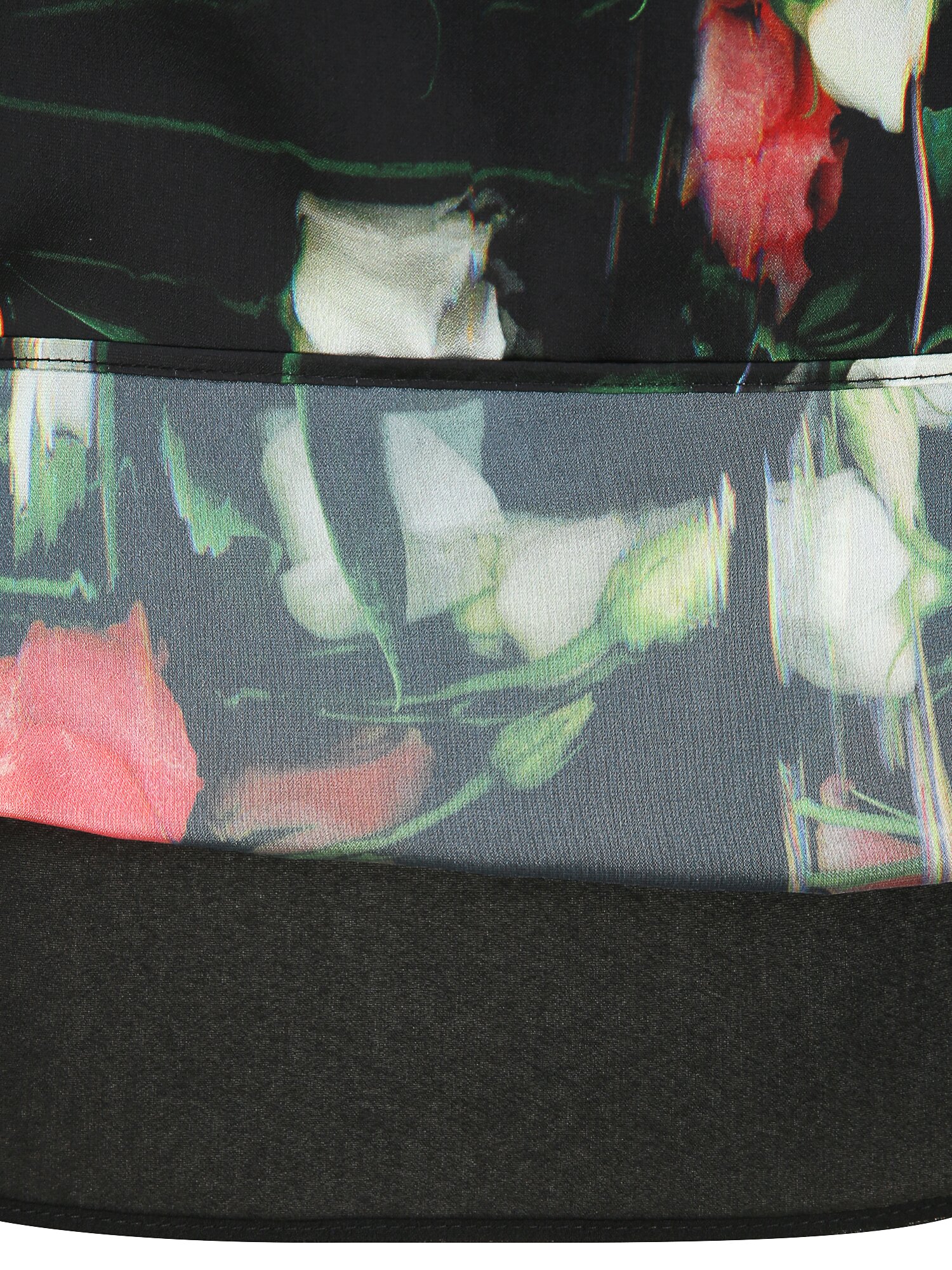 배색 케이프 칼라 니트 원피스 (PRINT BLACK)