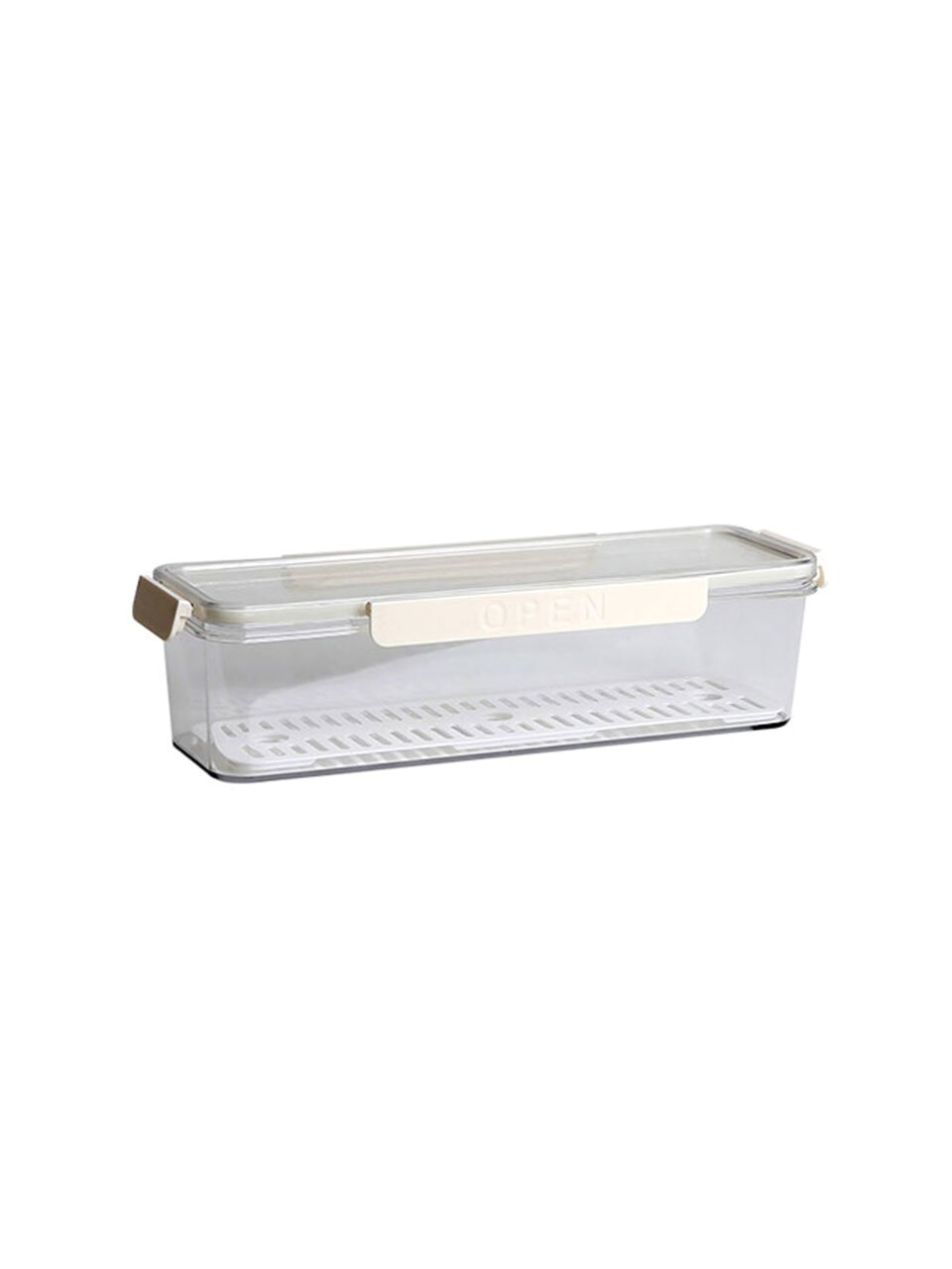 HICKIES 밀프랩 투명 물빠짐 채반 식단관리용기 냉장고 야채 과일 신선보관 1500ml