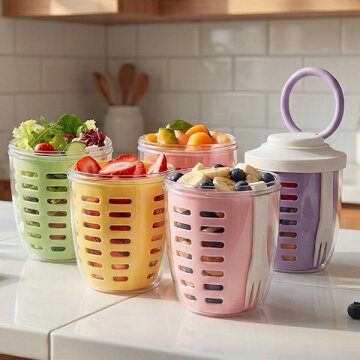 HICKIES 푸르츠컵 과일도시락통 샐러드 밀프랩용기 체험학습 런치박스 FC2