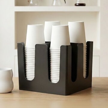 HICKIES 프리미엄 정사각형 4구 스냅빈 종이컵 시럽 디스펜서 호텔 카페 탕비실 CD110