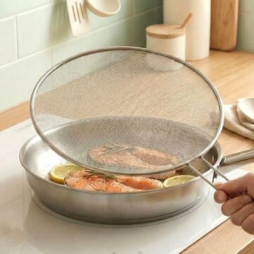 HICKIES 프라이팬 올스텐 기름튐방지 커버 생선 고기구이 튀김 덮개 33cm