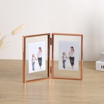 히키스 가족 아기 추억 메탈 프레임 포토 테이블 접이식 웨딩 사진액자6x8