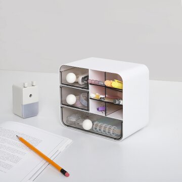 히키스 데스크테리어 3칸서랍 연필꽂이 펜홀더 정리함