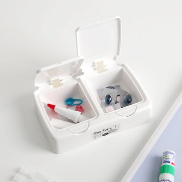 히키스 원터치 오픈 컴펙트 데스크 소품 미니정리함