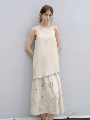 3/10예약배송_TG_Cut-out layered maxi dress_2color