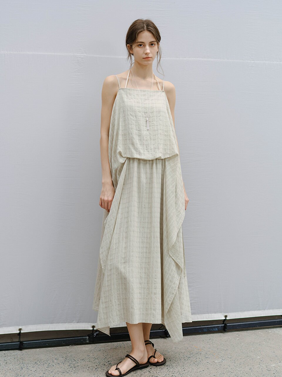 5/21 예약배송_TG_Sleeveless strap maxi dress_3color