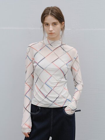 3/10예약배송_TG_Sheer print long sleeve top_2color