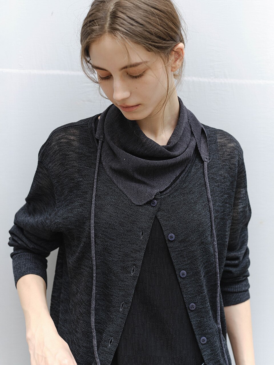 TG_Mood cardigan and scarf set