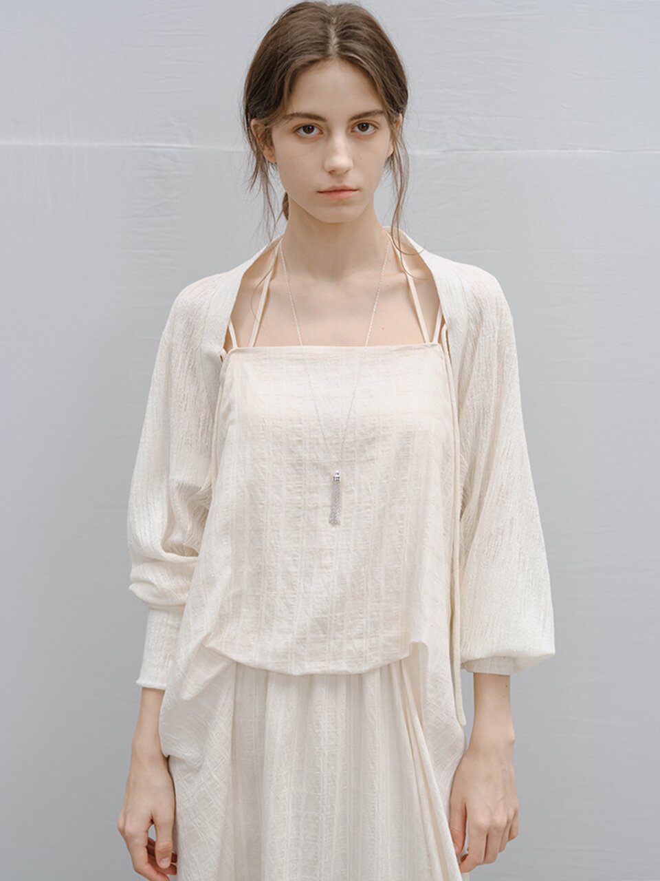 3/10예약배송_TG_Strap knit bolero_2color