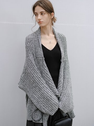3/10예약배송_TG_Ribbed knit robe cardigan_2color