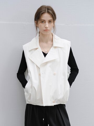 TG_Minimal trench vest_2color