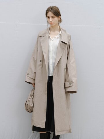 3/10예약배송_TG_Drape belted trench coat_2color