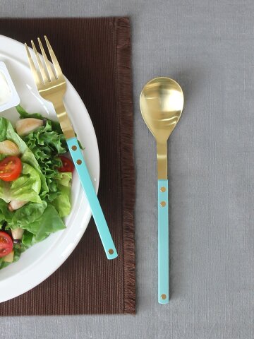 쌍띠에 골드 디너스푼 1p (10color) 수저 양식기 국산 디너 커트러리 숟가락