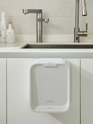 한샘 플랫 자동개폐 센서 휴지통 7L