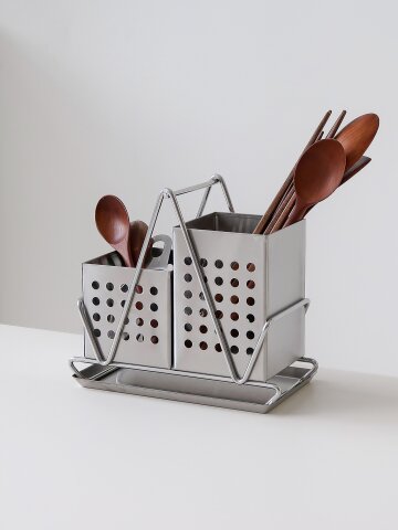 스텐 304 물빠짐 수저통 받침대 수저꽂이 조리도구