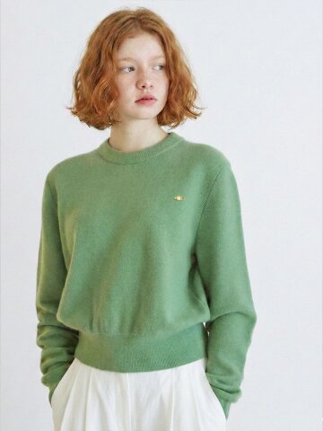 [2026 New] 데일리 뮤즈 캐시미어 블렌드 크롭 니트 탑