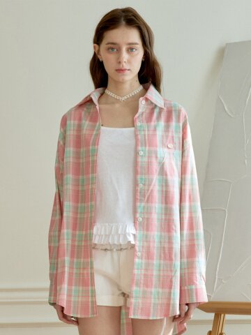LOLLY CHECK SHIRT_PINK