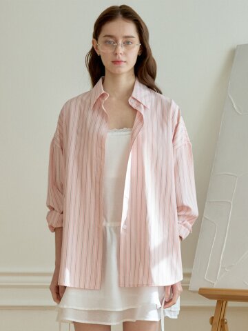 MILD STRIPE SHIRT_PINK