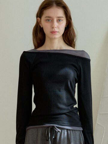 DEAR DOUBLE LAYER T-SHIRT_BLACK