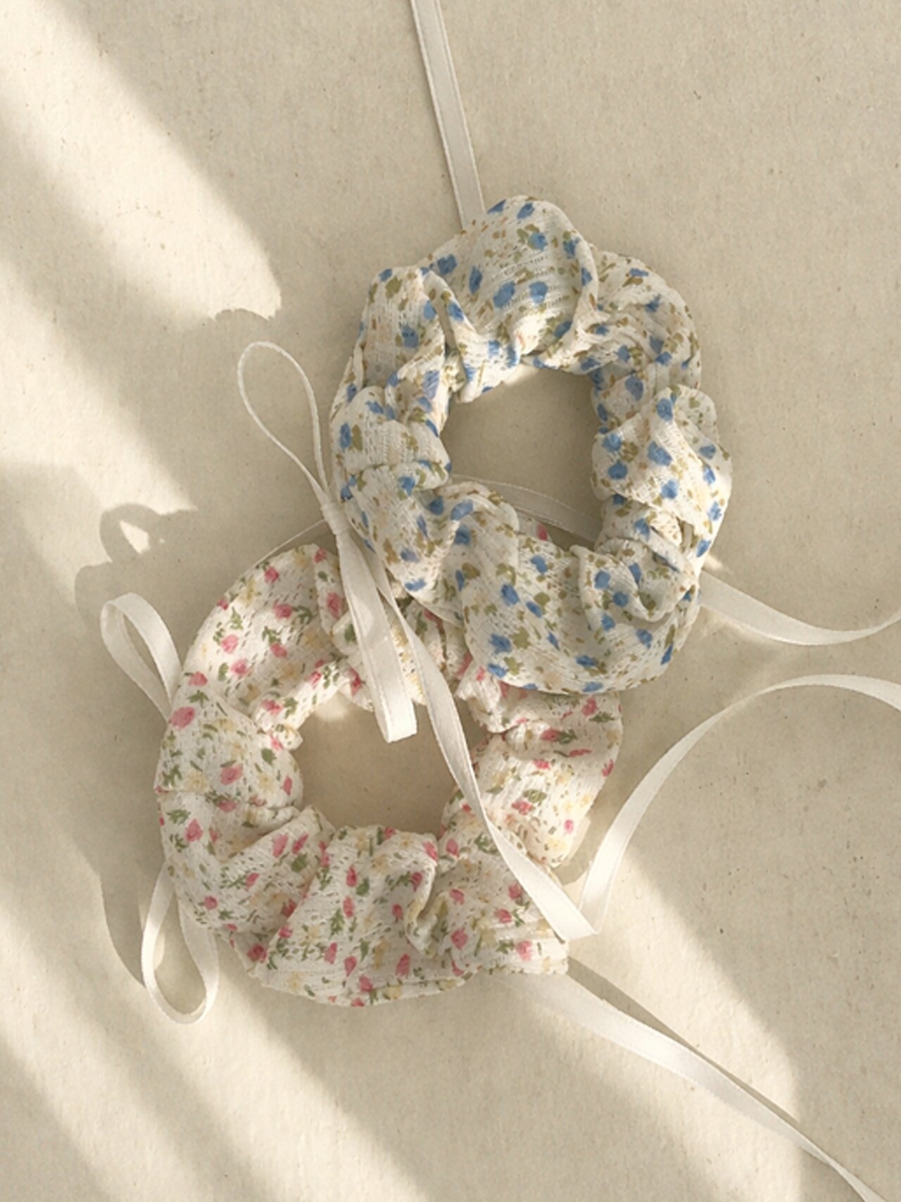 [2EA 1SET] BUNCH FLOWER SCRUNCHIE_MIX