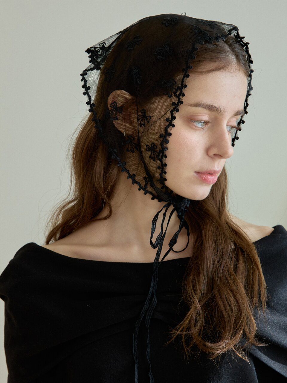 DARLING RIBBON LACE KERCHIEF_BLACK