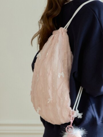 DREAMY LACE STRING BAG_PINK