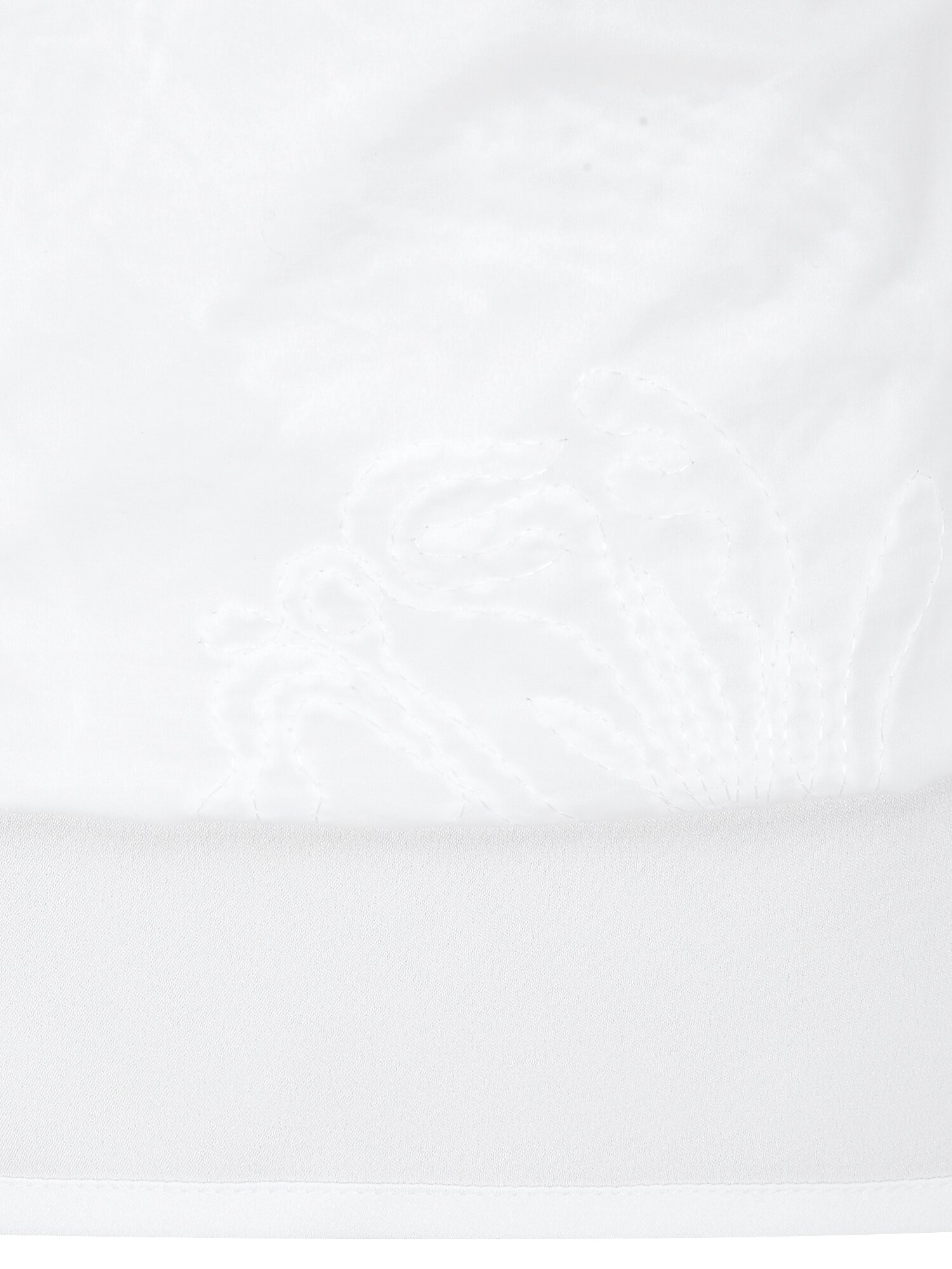 코튼 플라워 텍스쳐 플레어 스커트 (WHITE)