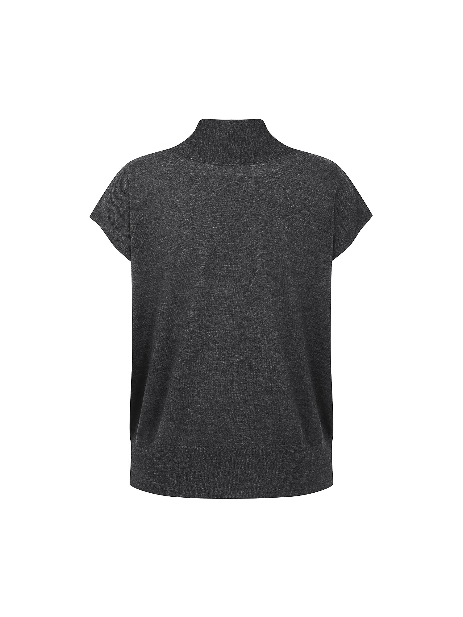 울 투웨이 스카프넥 풀오버 니트 (DARK GREY)