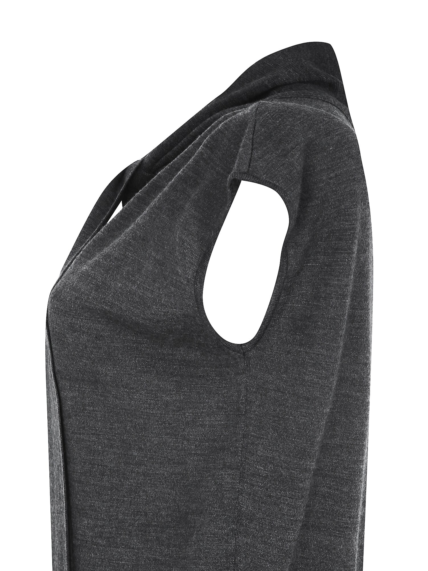 울 투웨이 스카프넥 풀오버 니트 (DARK GREY)