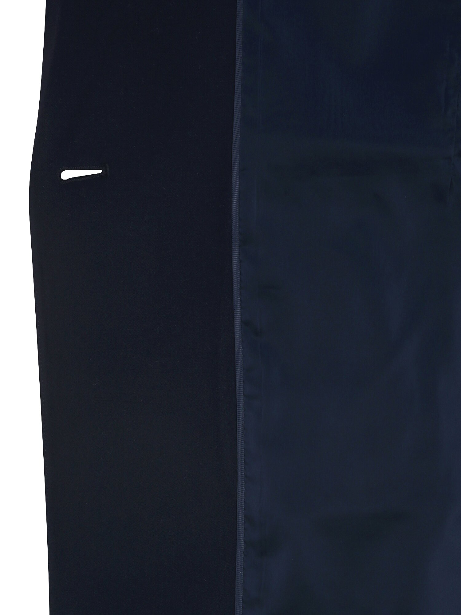 울 테일러드 히든 버튼 롱 재킷 (NAVY)