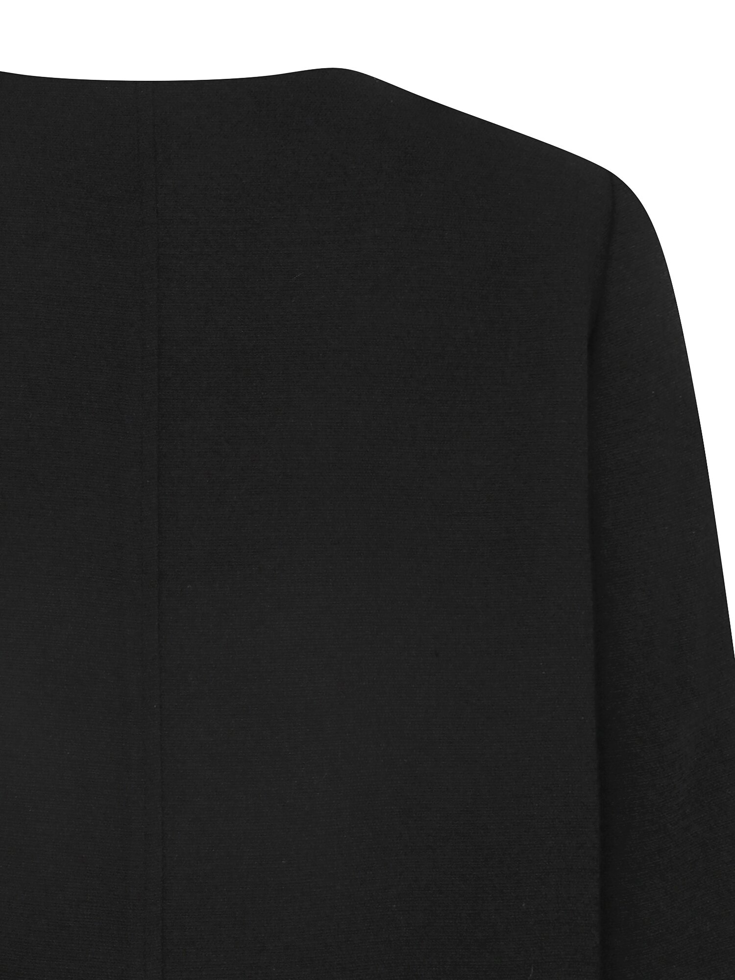 루즈핏 플랩 장식 라운드넥 재킷 (BLACK)