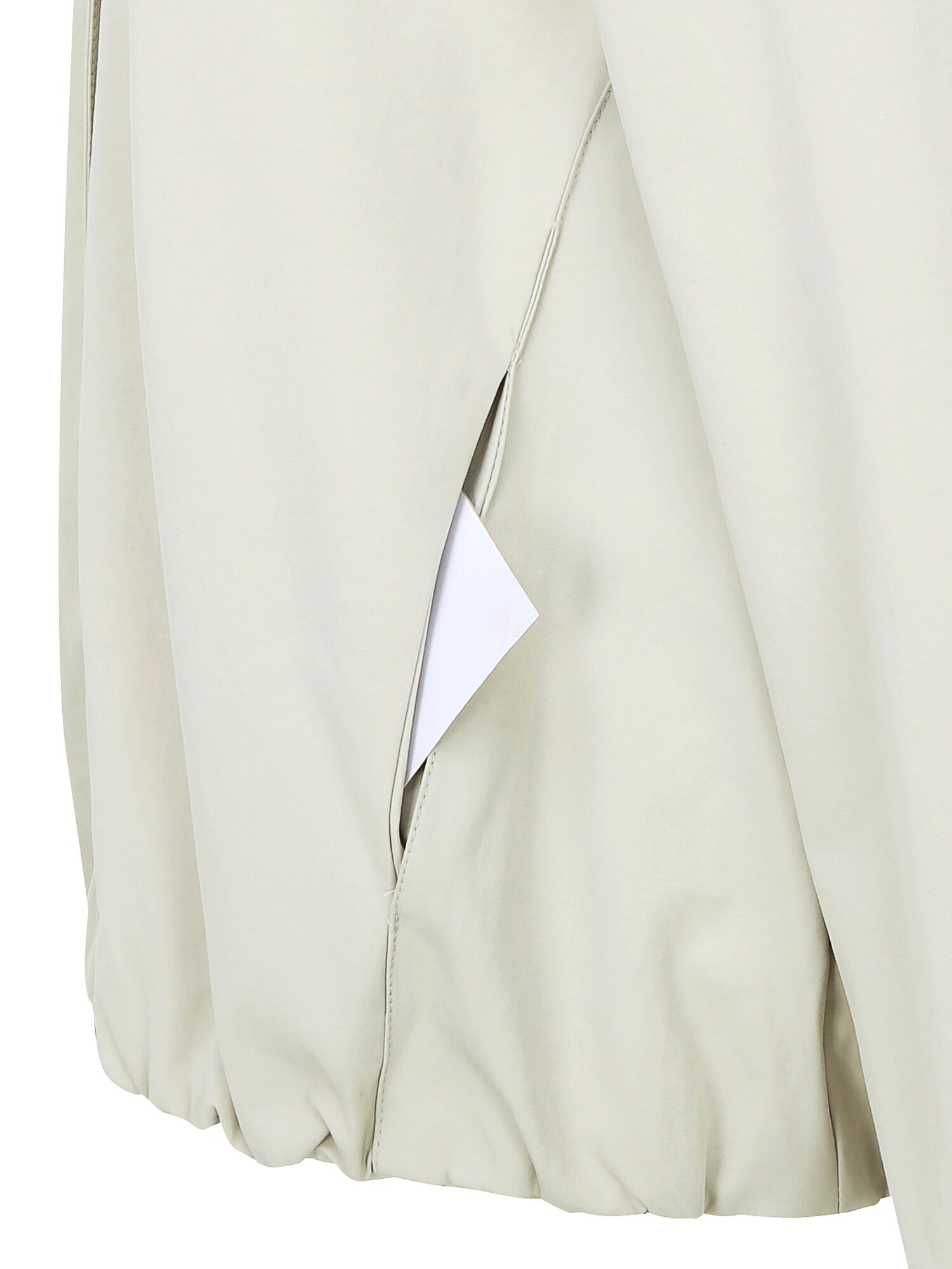 코튼 스트링 후드 집업 점퍼 (LIGHT BEIGE)