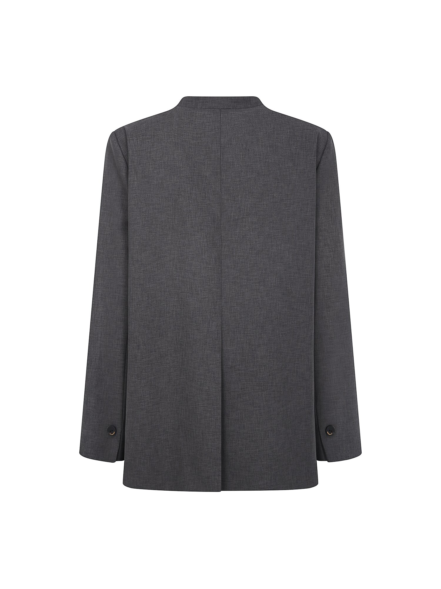 루즈핏 원버튼 브이넥 재킷 (GREY)