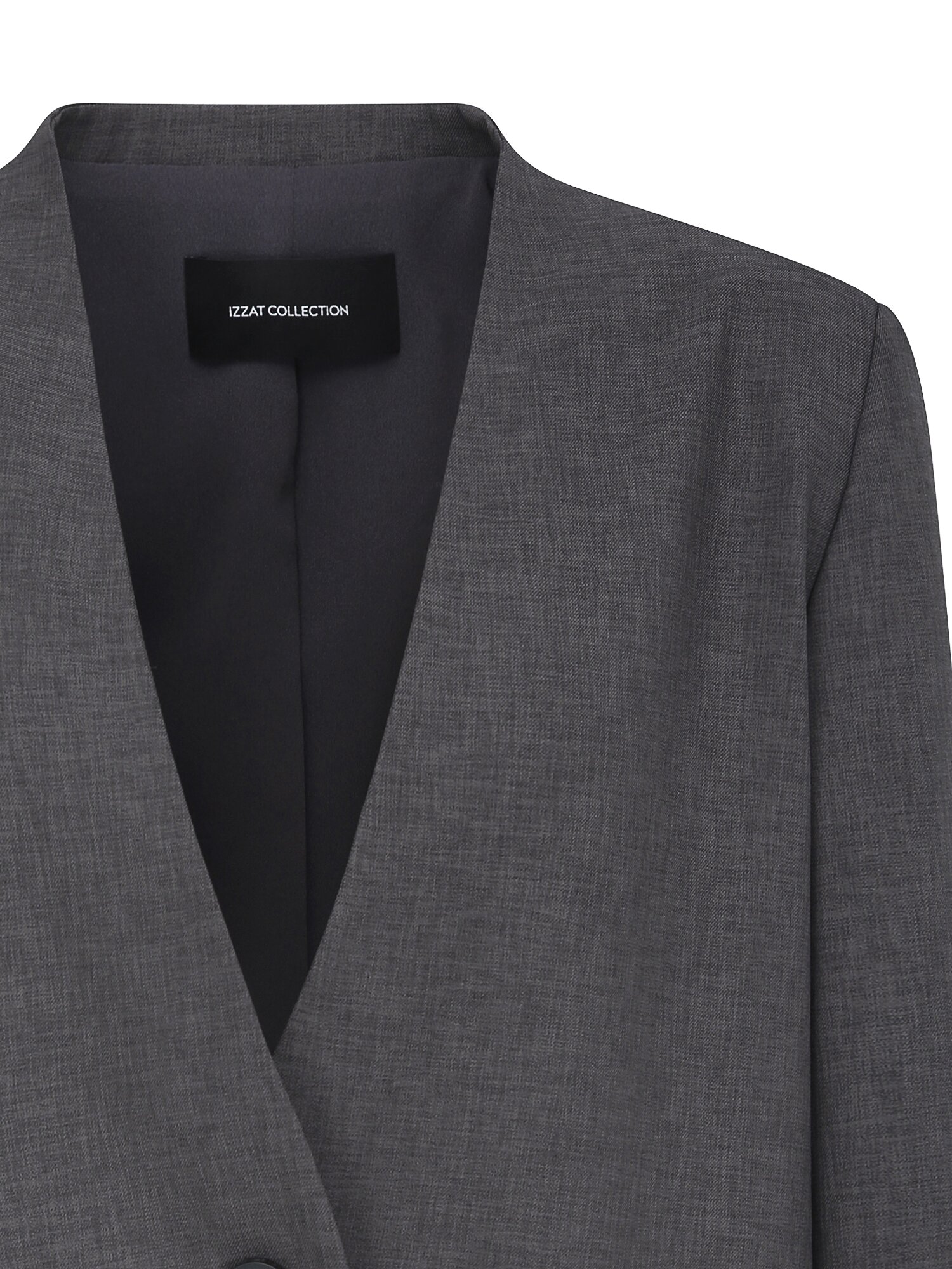 루즈핏 원버튼 브이넥 재킷 (GREY)