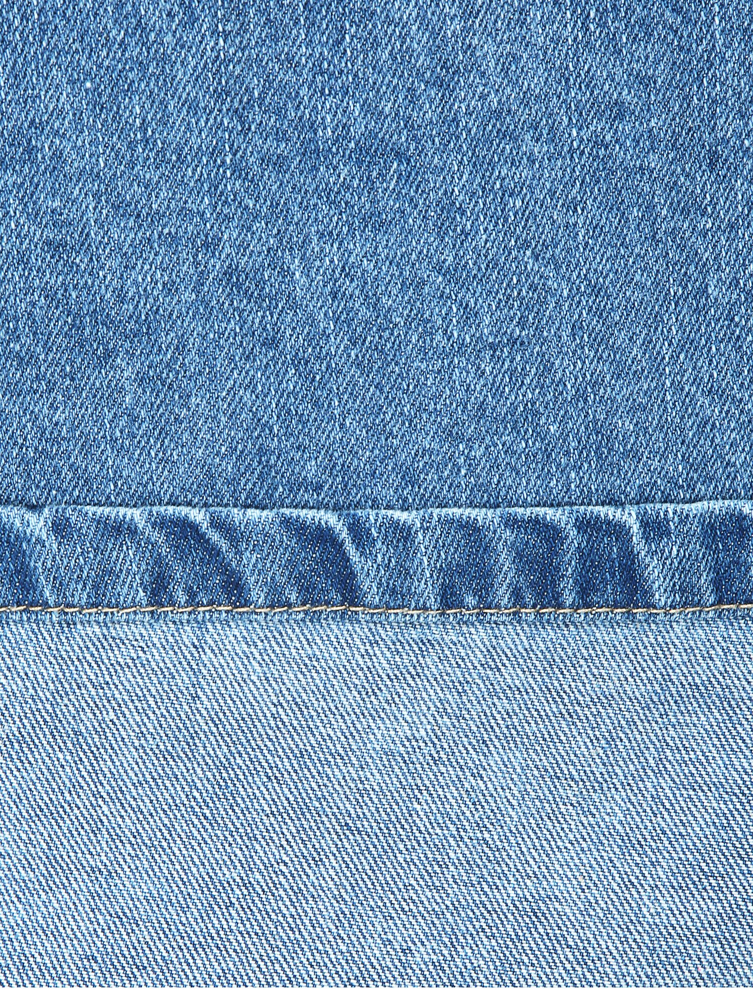 A라인 미디 데님 스커트 (BLUE)