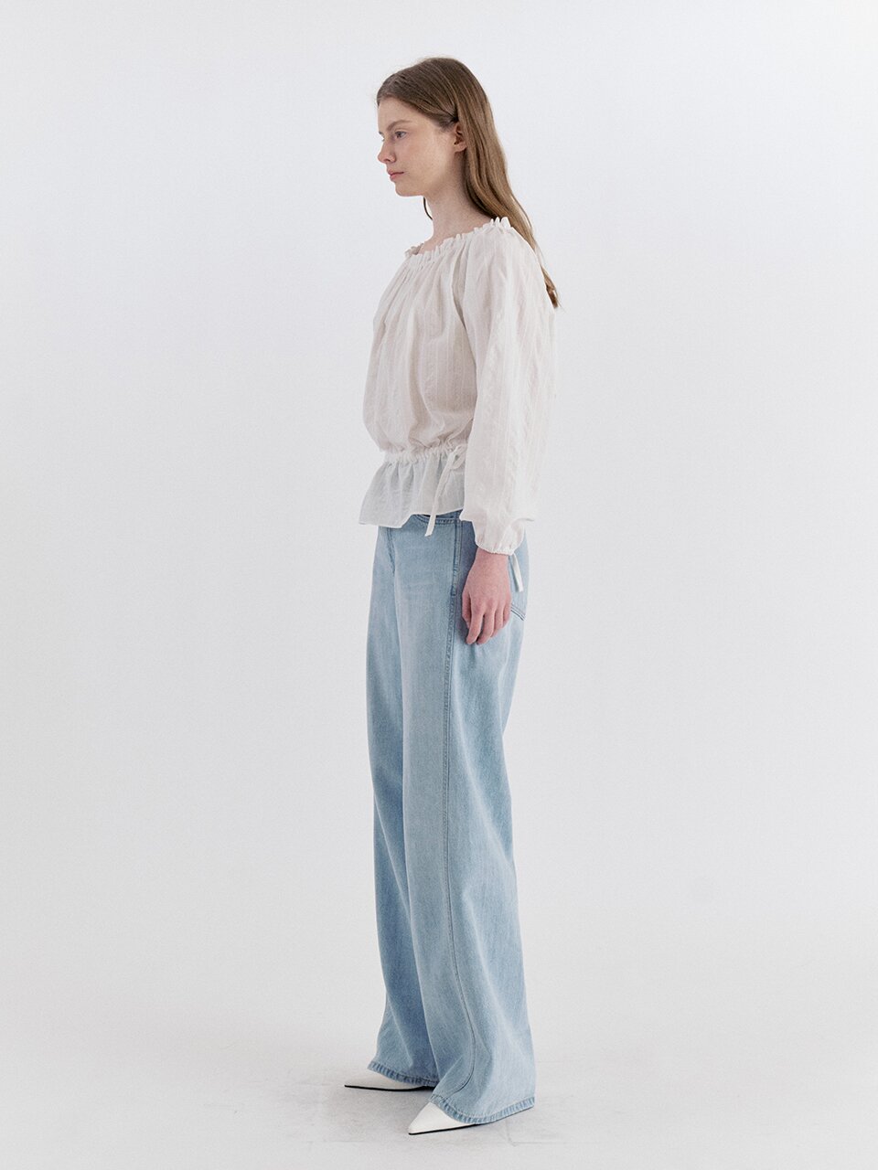 Shape Curved Denim pants - Light Blue