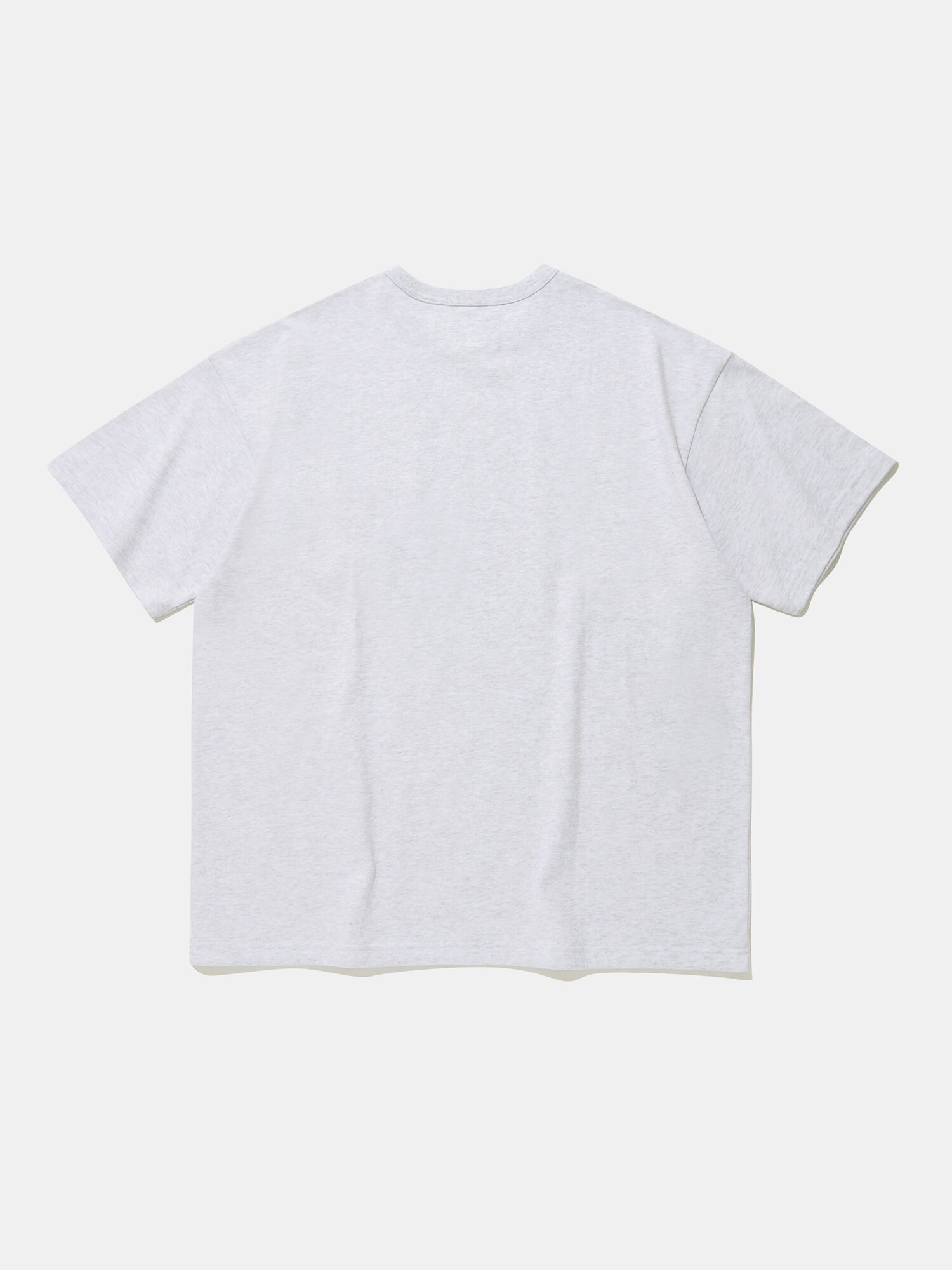 SL-LABEL POCKET STRING S/S T-SHIRTS_LIGHT MELANGE GRAY