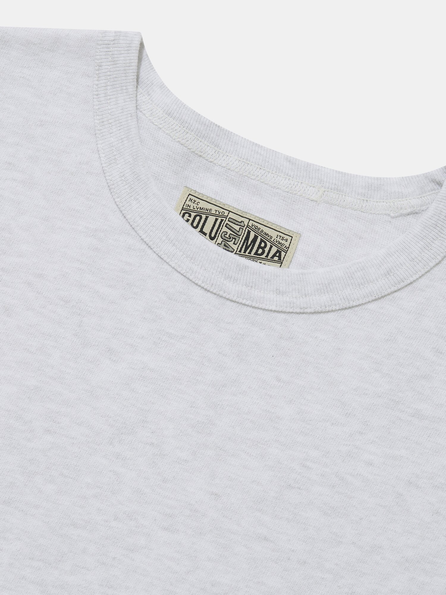 SL-LABEL POCKET STRING S/S T-SHIRTS_LIGHT MELANGE GRAY