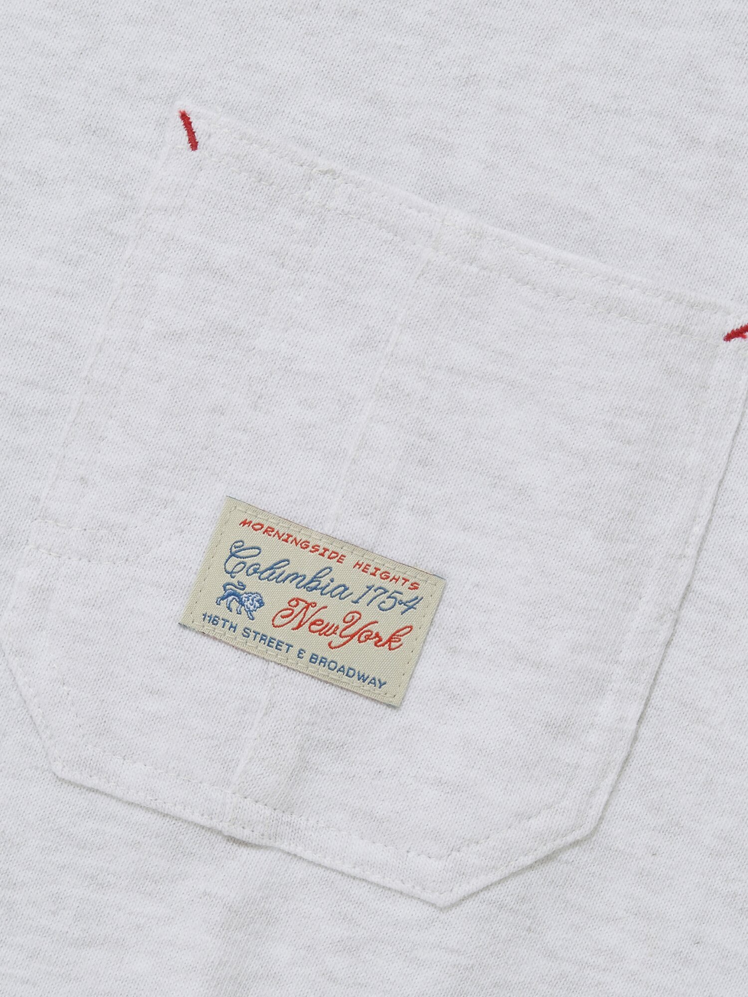 SL-LABEL POCKET STRING S/S T-SHIRTS_LIGHT MELANGE GRAY