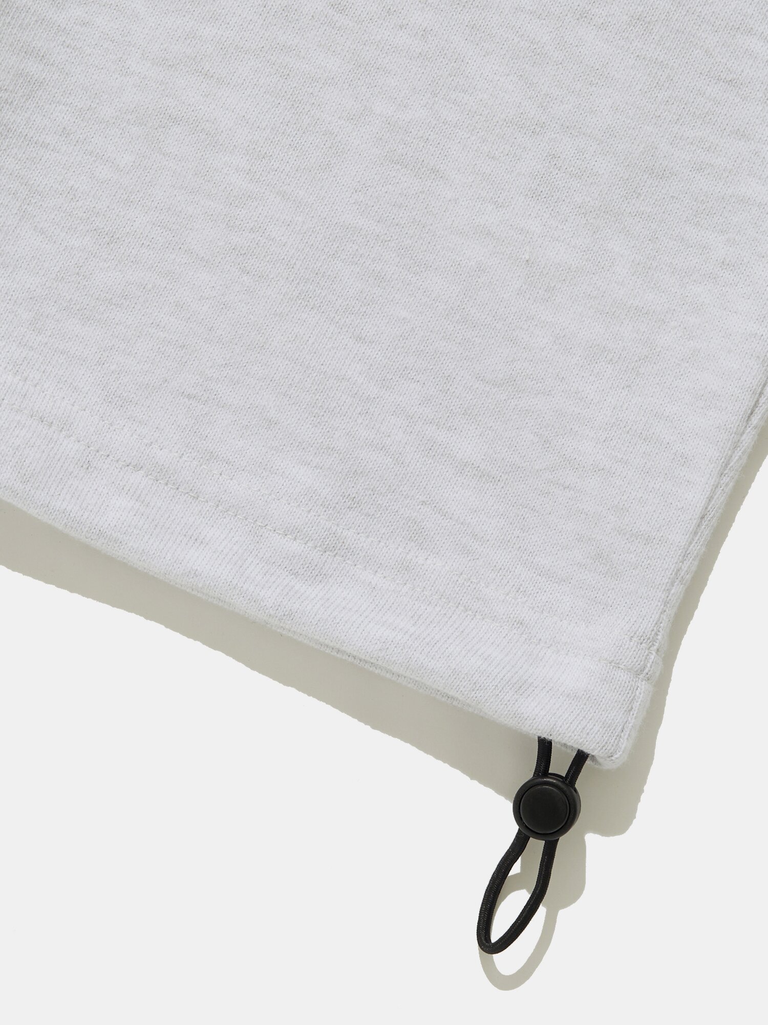SL-LABEL POCKET STRING S/S T-SHIRTS_LIGHT MELANGE GRAY
