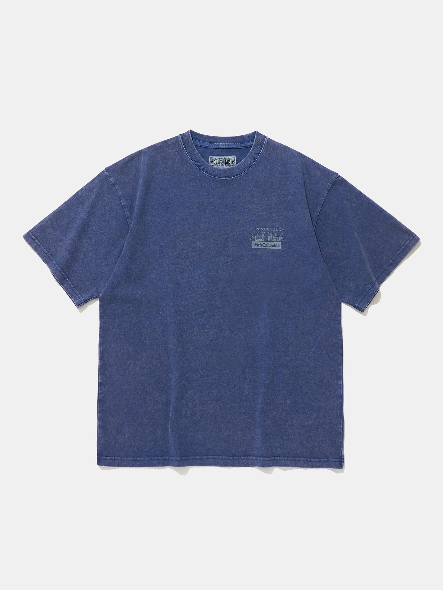 OPEN YOUR NY SALT WASHED S/S T-SHIRTS_BLUE
