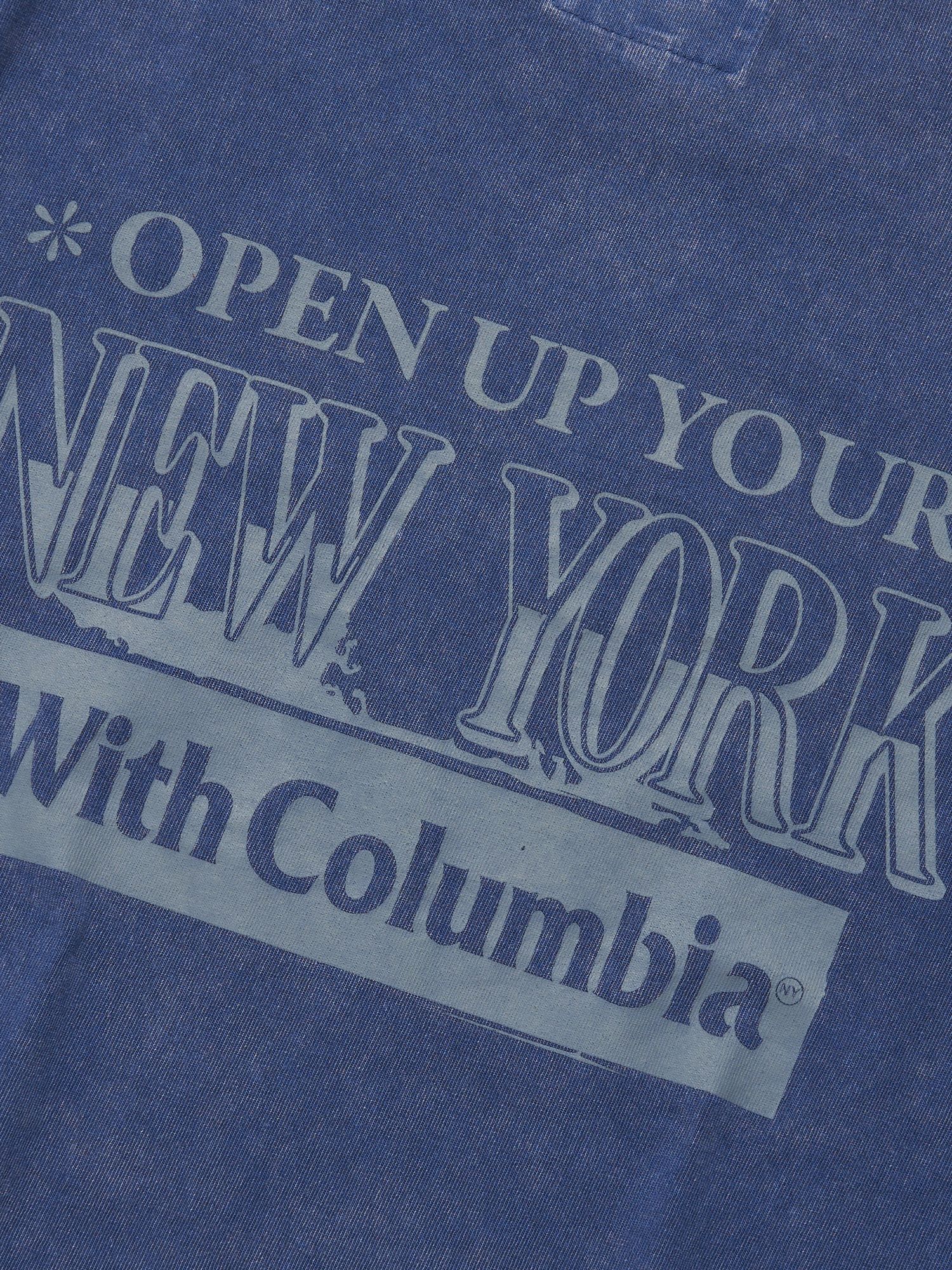 OPEN YOUR NY SALT WASHED S/S T-SHIRTS_BLUE