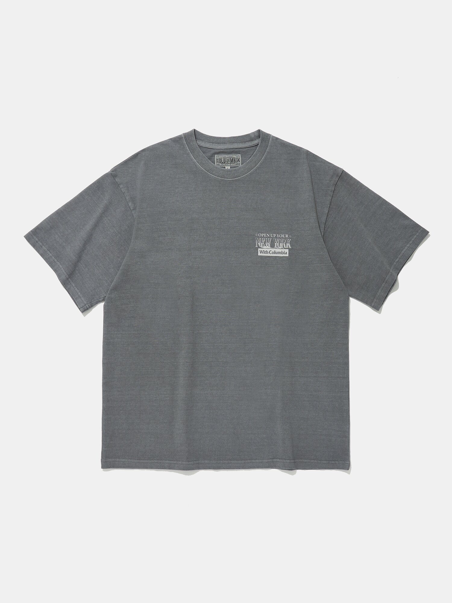 OPEN YOUR NY SALT WASHED S/S T-SHIRTS_GRAY