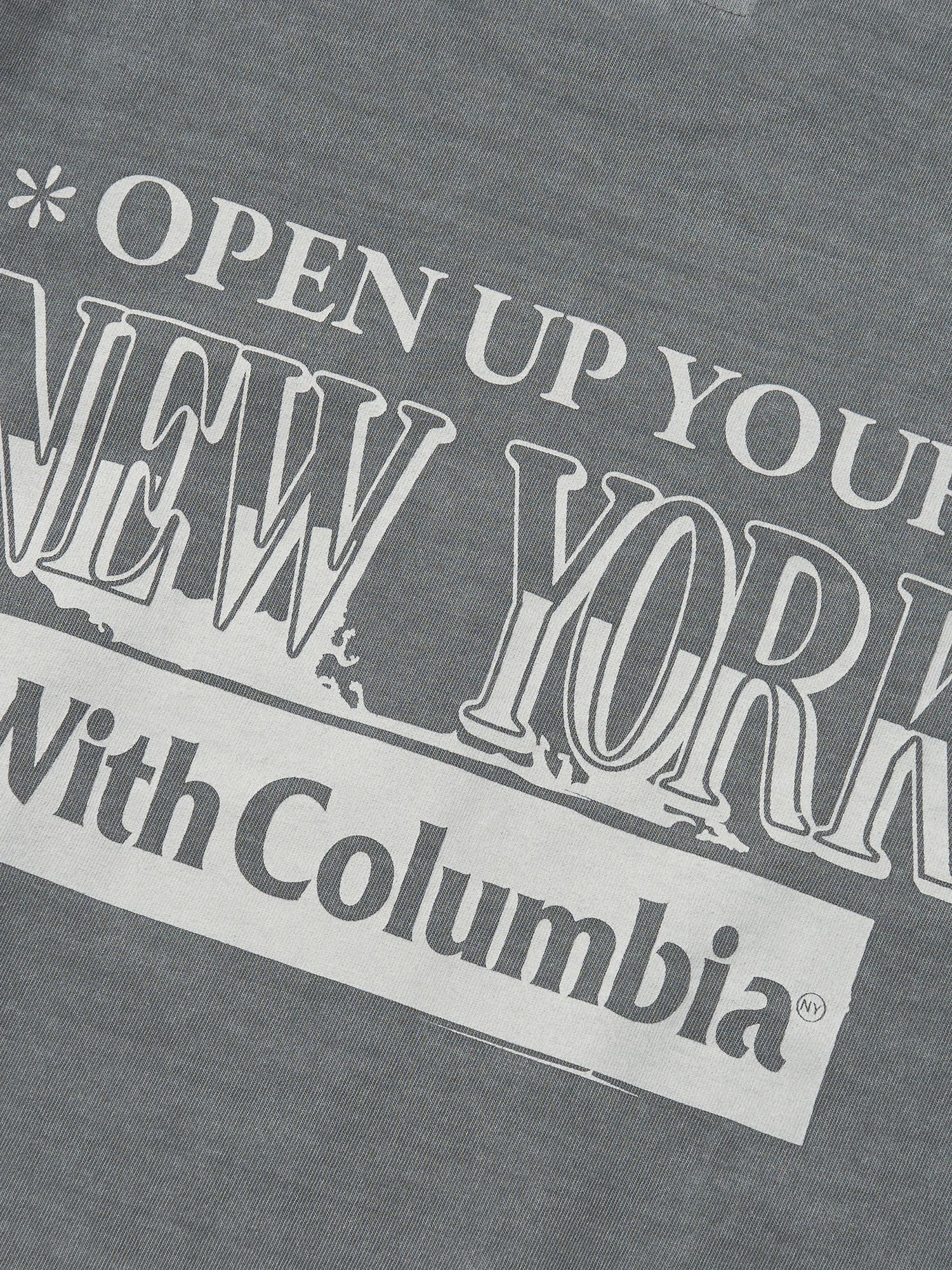 OPEN YOUR NY SALT WASHED S/S T-SHIRTS_GRAY