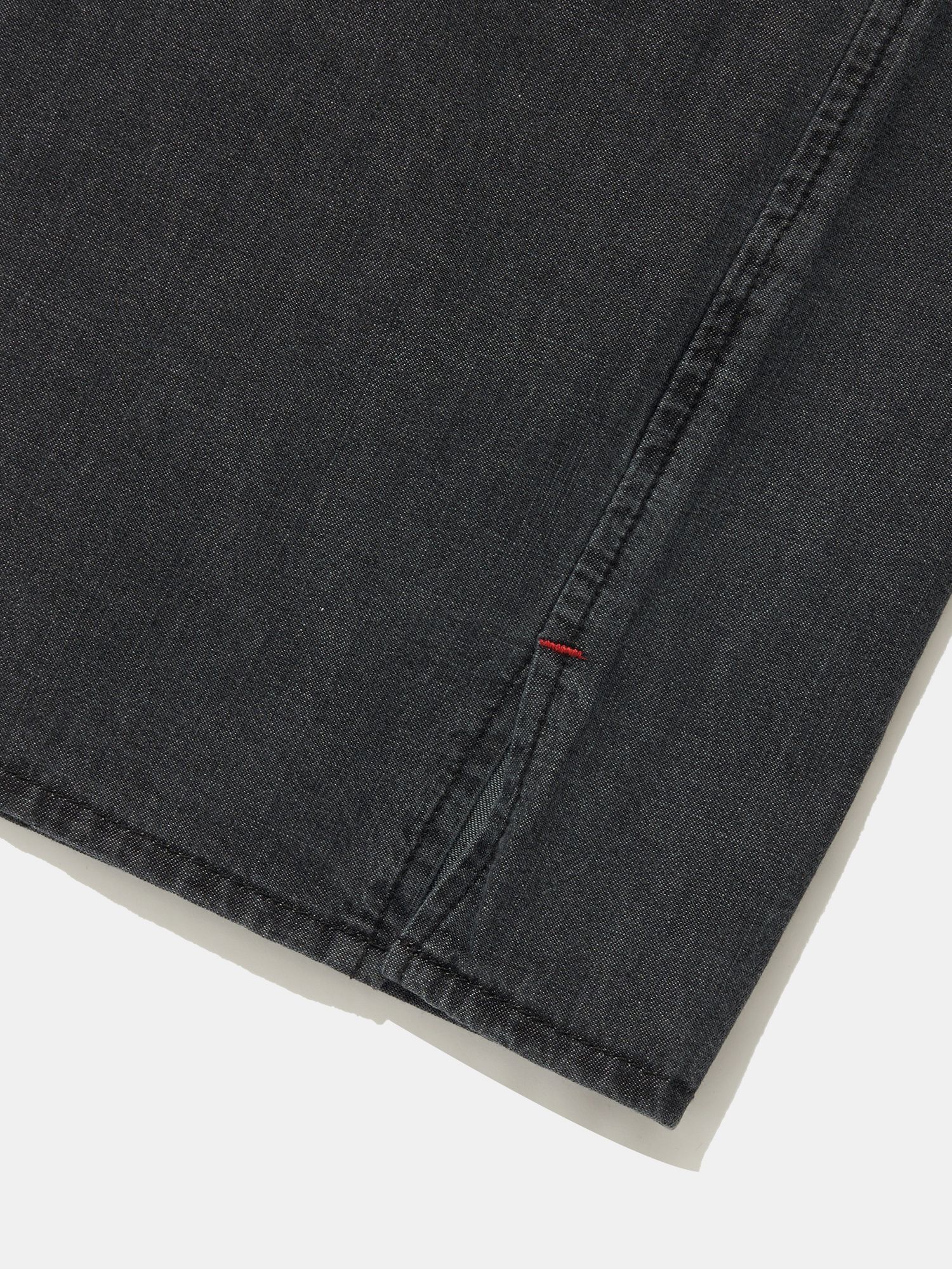 SL-LABEL BIG POCKET DENIM S/S SHIRTS_BLACK JEAN